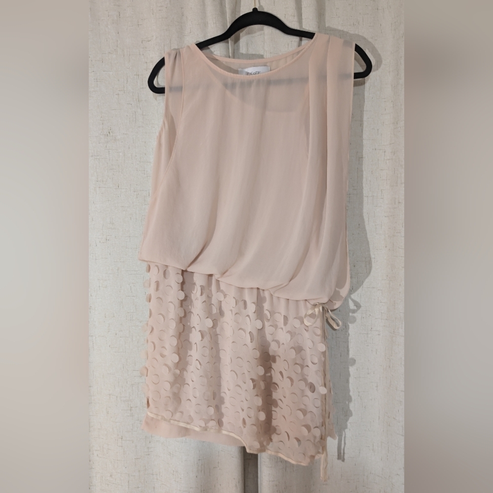 Elegant Cream Asymmetrical Dress